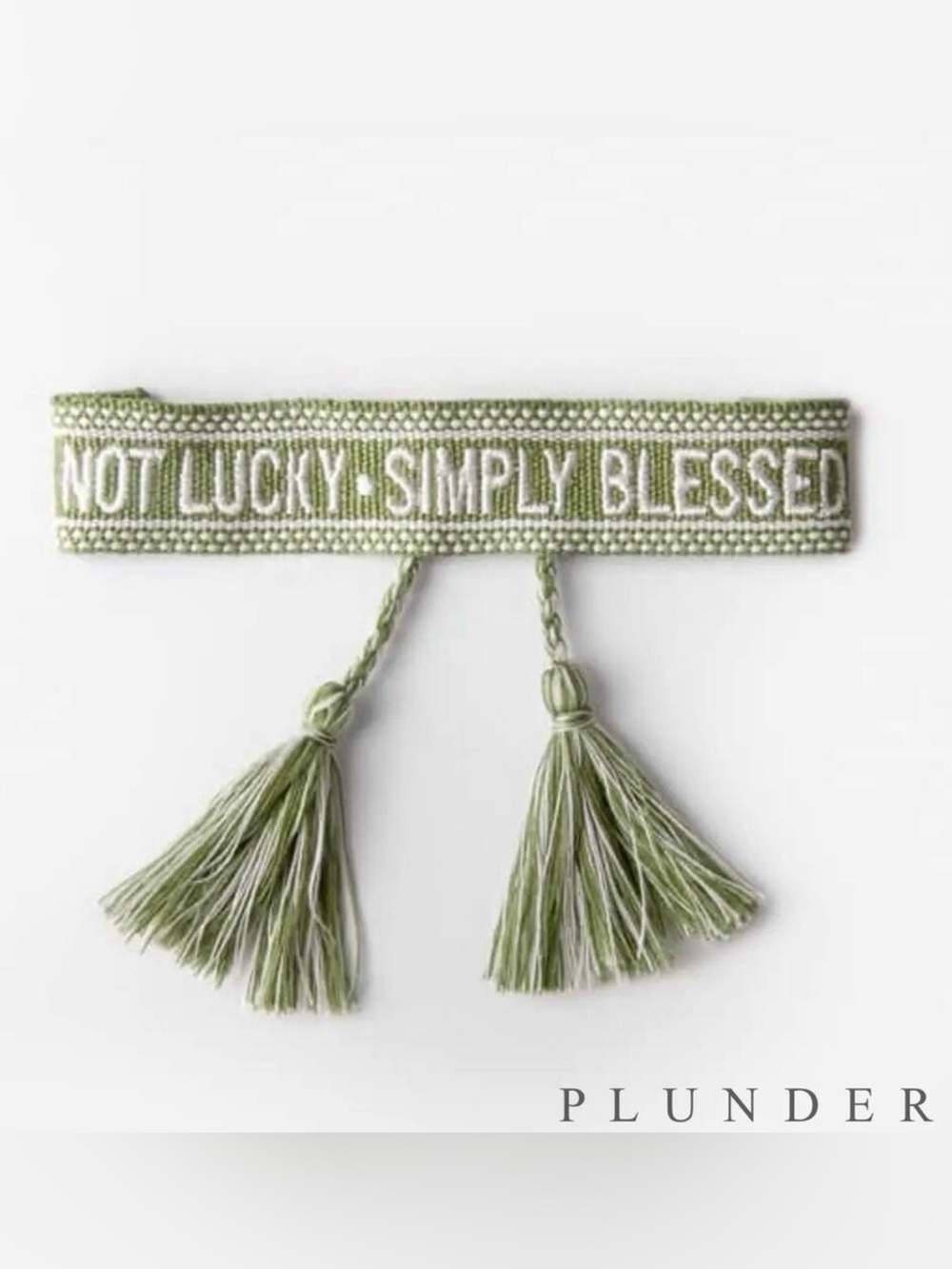 Plunder Simply Blessed Bracelet Sage Green New in Package